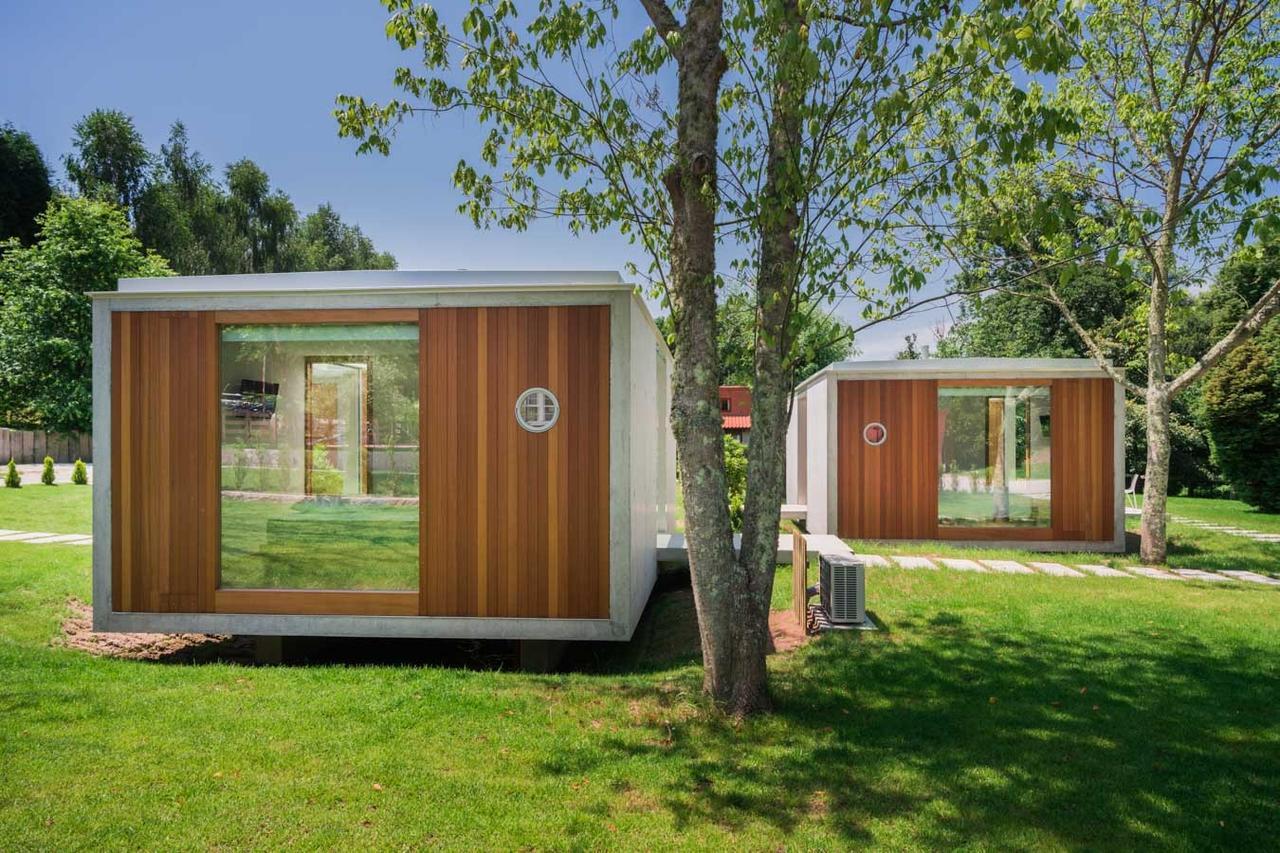 Bungalow Camping Los Manzanos Santa Cruz de Oleiros Exteriér fotografie
